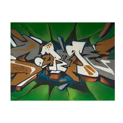 : Untitled (Graffiti) by Dcypher, acrylic on canvas;, offered Jun 2025