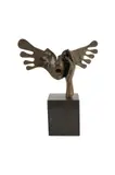 Salvador Dalí, Surrealist Masque, bronze, mounted to marble plinth