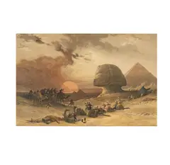 David Roberts, Approach of the Simoom, Desert of Gizeh, color lithograph