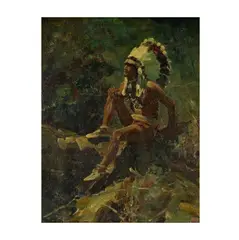 Moonlight Reverie by Frank Tenney Johnson, 1932, oil on canvas board, offered Jun 2025