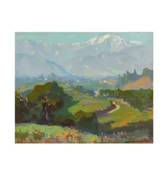 California Foothills Landscape by Marion Wachtel, oil on canvasboard, offered Jun 2025