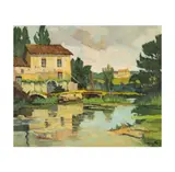 Georges Charles Robin, Moulin de Saint Macoux, oil on canvas