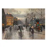 Édouard Cortès, Place Clichy, Oil on Canvas