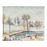 La Normandie Sous La Neige by Hugues Claude Pissarro, oil on canvas, offered Jun 2025