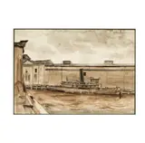Reginald Marsh, Tugboat, watercolor on paper
