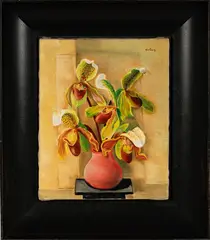 Moïse Kisling, Orchidees, oil on canvas