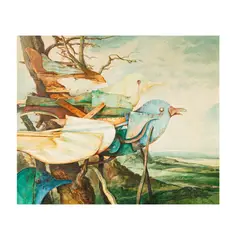 Samuel Bak, Carneval Time / Au Temps du Carneval, oil on canvas