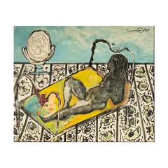 Uri Lifschitz, Reclining Nude, oil on canvas