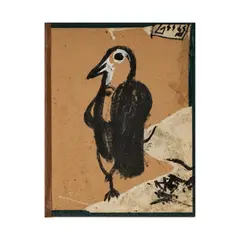 Eagle by Tsibi Geva, mixed media on paper, offered Jun 2025