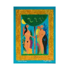 Yohanan Simon, Untitled (Adam and Eve), 1973, oil on canvas