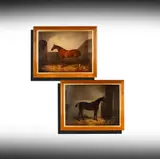 John Alfred Wheeler, Two Works (Horses), each oil on canvas, relinedeach