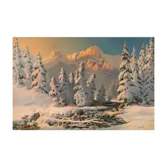 Ivan Fedorovich Choultsé, Alpine Snow, oil on canvas