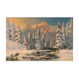 Ivan Fedorovich Choultsé, Alpine Snow, oil on canvas