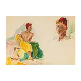 Study of a Tunisian Man by Alexandre Roubtzoff, 1933, watercolor on paper, offered Jun 2025