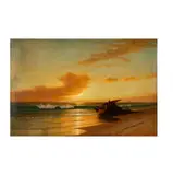 Warren Sheppard, Shipwreck On The Beach at Sunset, 1911, oil on canvas, relined