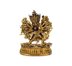 Untitled by A Tibetan Gilt, bronze figure of a deity, offered Jun 2025