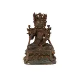 A Chinese Gilt, Untitled, bronze figure of buddha