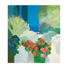 Roger Mühl, Jardin a Cannes, oil on canvas