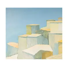 Roger Mühl, Village en Ete, oil on canvas