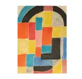 Sonia Delaunay, Composition with Black Arc, 1970, color etching and aquatint on wove paper