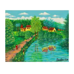 Camille Bombois, Maison Au Bord De La Riviere, oil on canvas