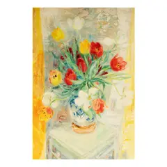 Le Pho, Les Tulipes, 1965, oil on canvas