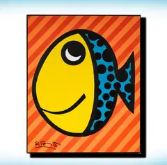 Romero Britto, Fish, acrylic on canvas