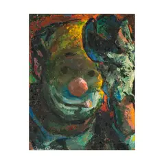 Iver Rose, Clown, oil on board