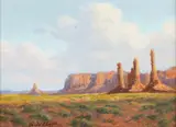 David Chapple, Monument Valley, oil on canvasboard