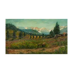 Raphael Lillywhite, Mountain Landscape, oil on canvas
