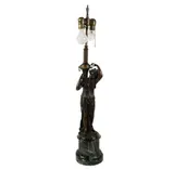 A Continental, Untitled, bronze figure of a maiden