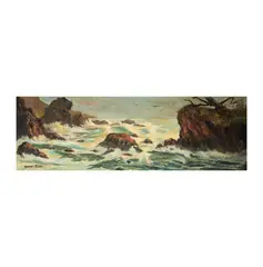 Alexandre Altmann, Rocky Coastal, oil on board