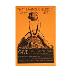 Rockwell Kent, That Spain's Children May Live, 1937, lithograph