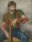 Sheldon C. Schoneberg, Portrait of a Man, 1985, pastel