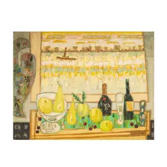 Gabriel Zendel, Nature Morte et La Seine, 1955, oil on canvas