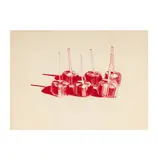 Wayne Thiebaud, WayneThiebaudAmerican1920-2021Suckers State II(Gemini 86), lithograph in red on Rives BFK1968; ed. 44/150 (there were also ten artist's proofs);