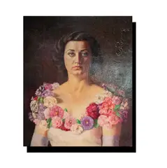Carlo Bugatti, : Portrait de Lidia Bugatti (Niniette), oil on board