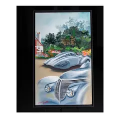 Enzo Naso, : Dubonnet Xenia Paintingacrylic and, oil on canvas, laid down to boardFrame: