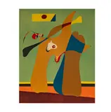 After JoanMiroSpanish1893-1983Une Femme(Maeght 1712) by Joan Miró, lithograph in colors on wove paper1958; ed.108/300;, offered Feb 2025
