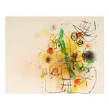 JoanMiroSpanish1893-1983Femme et Oiseau dans la Tormentecolor by Joan Miró, lithograph on papered.18/75;, offered Feb 2025