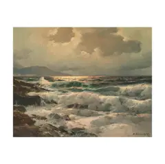 Crashing Waves by Alexander Dzigurski, oil on canvas, offered Dec 2024