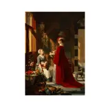 Francois Jacobs, Interior Scene, oil on wood board