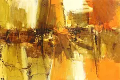 Walter McCOWN, Framed, oil on board painting, Abstract Composition