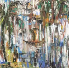 Senaka Senanayake, Reflections, oil on canvas