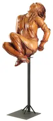 Seated Figure by Bruno Baratier, Life-size leather-clad sculpture, offered Nov 2023