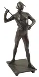 Paul Dubois, Harlequin with Lute and Sword, Patinated bronze sculpture