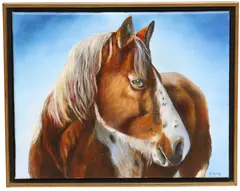 Painted Horse by Robert "Bob" Pankey, oil on canvas, offered Oct 2023