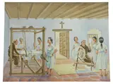 Tom Jones, Indians of the Coastal Bend of Texas, watercolor painting on paper