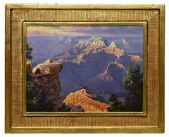 Framed by Kenny McKenna, oil painting on canvas, Grand Canyon Vista, by Kenny McKenna (Oklahoma, Kansas, b. 1950), offered Jul 2017