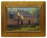 Kenny McKenna, Framed, oil painting on panel, "Stone Bunkhouse"